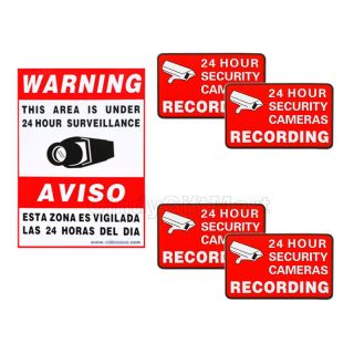 Surveillance Security Camera Stickers Warning Decal Signs Home