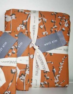 NWT West Elm Cherry Blossom Duvet Cover only twin Sorrel