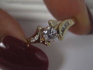 14K Solid Gold Diamond Wedding Bridal Engagement Ring Womens Fine 