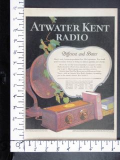   KENT Model 35 Radio magazine Ad One Dial receiver speaker w2769