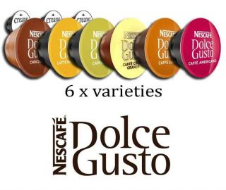 Nescafe Dolce Gusto Capsules Pods 6 x Varieties Coffee Cappucino Latte 