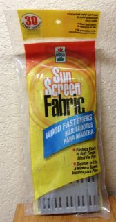 LOT OF 120 Easy Gardener Sun Screen Fabric Wood Fasteners #70030 FREE 