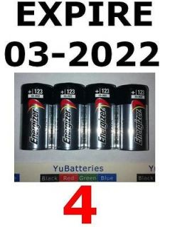 NEW ENERGIZER LITHIUM CR123A CR123 123 DL123 123A 3V BATTERY 03 2022 