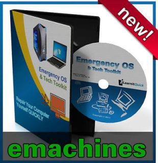 eMachines W6409 Repair Recovery Drivers Install Restore Rescue Disc 