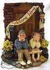 Welcome Home Bless This House Dollstone Boyds Bears Resin Figurine Boy 