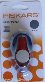 Fiskars HAND lever PUNCH hole Circle 1 inch 25mm cuts paper card 