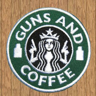Starbucks Guns and Coffee Angle Army SNIPER iron Shirt RARE iron PATCH 