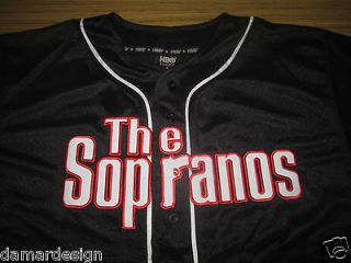   The SOPRANOS Baseball Jersey Size LARGE HBO All Sewn* TONY #1 Shirt