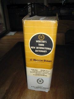 Websters Third New International Dictionary Unabridged 1963