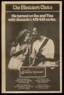 1975 Ike and Tina Turner photo Acoustic 470/450 Guitar Center vintage 
