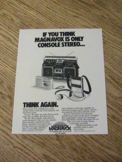 1981 MAGNAVOX CONSOLE STEREO ADVERTISEMENT RADIO AD BW