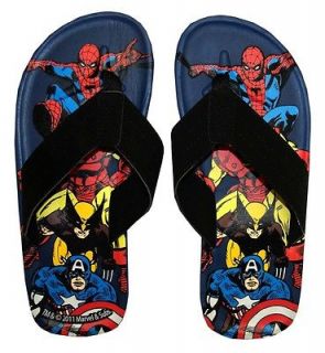 Marvel Comics Group Superhero Collage Flip Flops Sandals