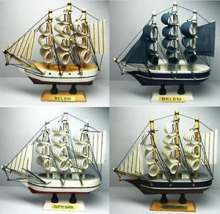 pcs 14CM Vintage Wooden Ship Model Pirate Sailing Boats Toy PERFECT 