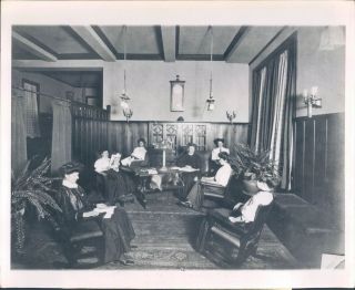 Telephone Operators 1900s During Rest Period Ladies Read Rocking 