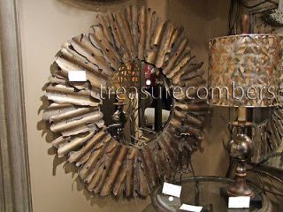 Gold Sunburst Beveled Metal Wall Mirror Horchow