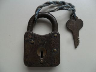 Antique Lock Padlock Original Key EAGLE LOCK CO USA