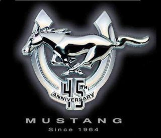 Ford Mustang 45th Anniversary BLACK Adult T shirt