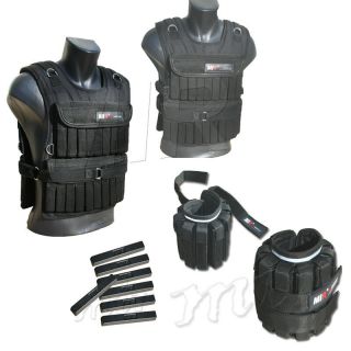 MiR 40Lbs Perfect Fit Adustable Weighted Vest + Ankle/Wrist Straps