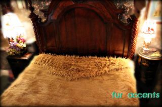 FAUX LION SKIN BED SPREAD THROW BLANKET KING 120X90 BEDSPREAD BEAR 