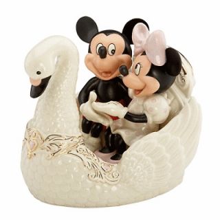Lenox Mickey Romance Under the Stars Swan Disney Figurine *New in Box*