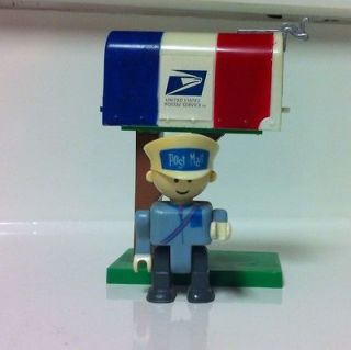 Vintage USPS Mailbox Stamp Dispenser with Post Man Mailman Toy Figure
