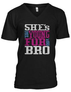   Young For You Bro Men V neck T shirt Jersey Shore MTV Show Young Girls