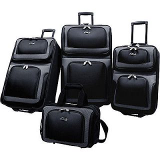 Traveler New Yorker 4 Piece Luggage Set   Black