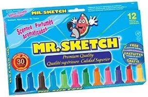 12 Pack Mr. Sketch Premium Quality Scented Non Toxic Markers, Free 