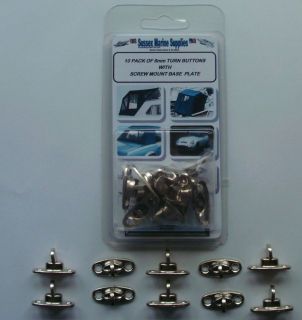 10pk Turn Button Fastener 6mm Screw Base ONLY