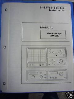 HAMEG HM 605 Oscilloscope Instruction Manual, Copy