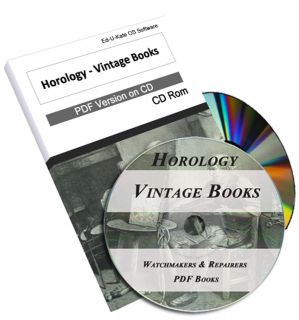   Watch Books CD Horology Horologist Clock Repair Tower Pocket Course