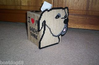 Hand Crafted Plastic Canvas Great Dane Tissue Box Cover/NICE LQQK