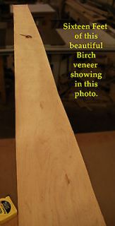 Birch Wood Veneer 12 wide X 10 feet long NEW AND VERY NICE   Roll 