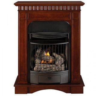 ProCom Compact Ventless Gas Fireplace W/Surround Dual Fuel NG/LP 