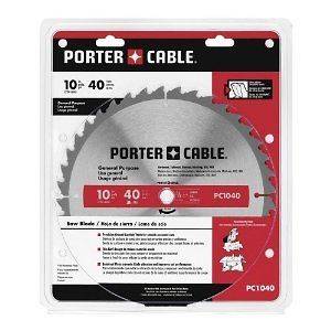 Porter Cable PC1040 10 40 Tooth Carbide Tipped Table Saw Blade