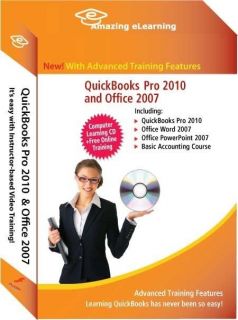 Learn Quickbooks Pro/Premier 2010 + Office 2007 Training tutorial 