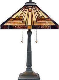 Quoizel TF885T Stephen 2 Light Tiffany Table Lamp, Vintage Bronze 