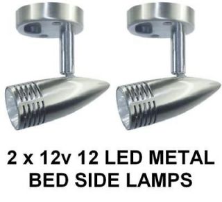 12V LED METAL BED SIDE READING LIGHTS WITH SWITCH BRITE LED TECH 2 
