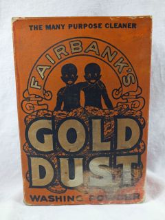 Black Americana /Laundry Collectible Fairbanks Gold Dust Washing Soap 