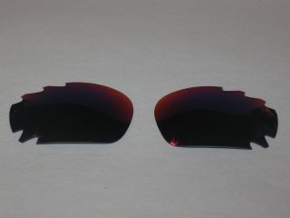 Positive Red Iridium Vented Jawbone Lenses w/ frog etched on lens 