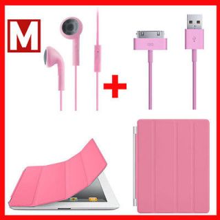 MAGNETIC SMART COVER STAND CASE DATA CABLE EARPHONE FOR APPLE NEW IPAD 