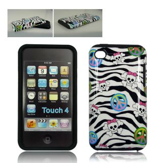   Print Peace Skulls Hybrid Case Cover for Apple iPod Touch 4 4th Gen
