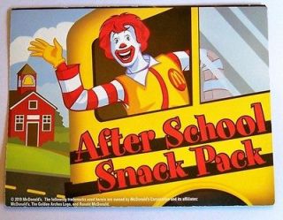 McDonalds After School Snack Coupon Booklet 2 FREE Apple Slice  more 