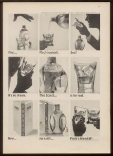 1964 Pinch Scotch whisky serving sequence photo ad
