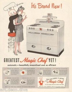  vintage MAGIC CHEF Surprise  KITCHEN Oven Range STOVE Cooking COOK Ad