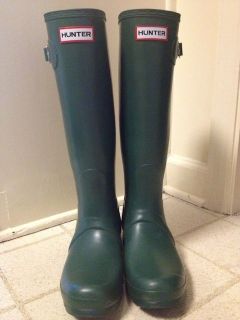 Hunter Original Tall Rain Boots   Green, Womens Size 7