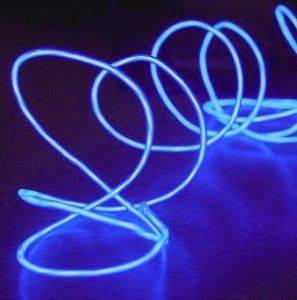 Blue EL Wire lighted kit BRIGHT LIGHT cool color electrolumines​cent 