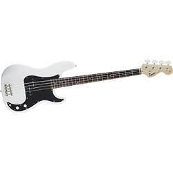 Squier P Bass Electric Guitar Olympic White Rosewood Fretboard