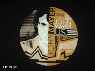 John Mayer Tour 2008 Black T Shirt size M