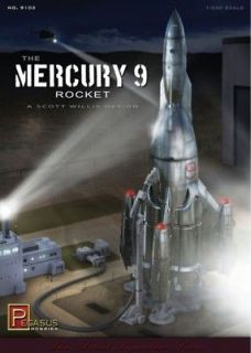 Pegasus 9103 Mercury 9 Rocket 1/350 Scale Model Kit